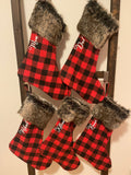 PRE ORDER - Fur Plaid Stockings